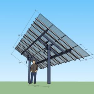 6 Panel Medium Universal TOP Mount 6 in. Pole