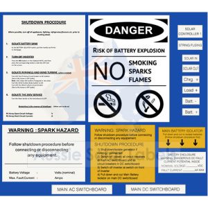 Off Grid Lamicoid sign kit