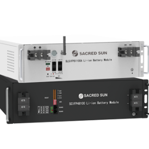 Sacred Sun 48 Volt 1000 Ahr Carbon Battery Bank Complete with racking and buss bars 48 kWh