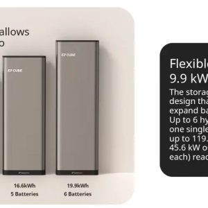 EP Cube 7.6 kW Full Kit 9.9kWh - 3 Batteries - wall mount included