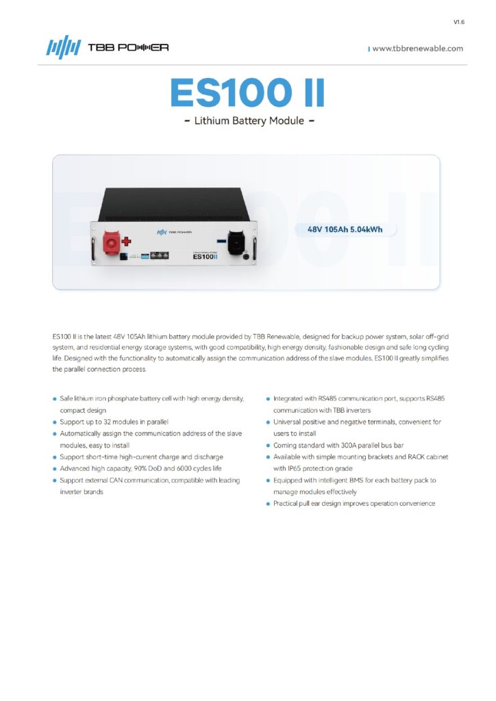 BA9409 2 X 420 Ah 6V Batteries,Box,Cables Capacity 5.04kWh (420Ah@12V)