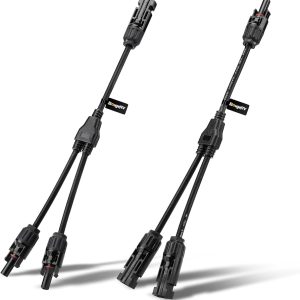 MC4 RV cable joiner pair (two into one Y adapters)