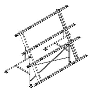 KAGM12-G 12 (6+6) Module Adjustable Ground Mount [20°-45°-60°] (60 Cell ONLY)