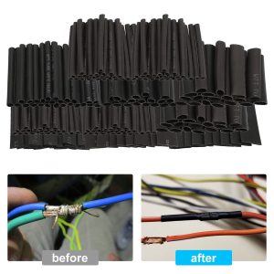Cable ends with heat shrink cover
