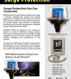 MNSPD 300 Midnite Lightning protector 300 Volt Choose AC or DC