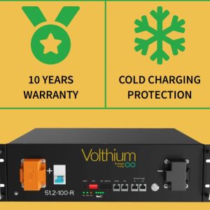 Volthium 51.2V 100Ah LiFePO4 Battery 51.2-100-R-3U-C 5.12 kW