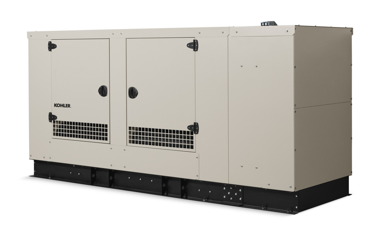 Kohler KG125R-QS 120/240 4T13X Alternator LP/NG Generator w/battery Steel Enclosure