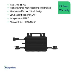 HMS-700-2T-NA Hoymiles Micro Inverter700 watt - use trunk cable
